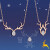 佐kai 18 k balaの金のダイヤドのネクレスの1鹿はあなたのネクレスのトナカイの角のダイヤドの鎖骨のロックが注文されます。