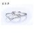 ワイ18 kのダヤドの指輪Vの指輪は車輪のダイヤドの尾の指輪の白18 K金V戒の16分を配合します。