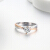 40分50分のプロポーズ婚约ダイヤモンの指轮18 Kダンベルの金の指轮は相互に依存しています18 Kガンダムの金の40分I-J色に恋をします。
