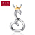 周大福(CHOW TAI FOOK)ディズニ·ラド王女シリズの王冠白鸟18 Kゴンドルのダイヤ饰りU 124492 1800