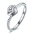 国際的な唯愛PT 950プリンゴの指輪結婚のプロポーズの女性のペアリングスのカーリングは、指輪の女性のソケを調整することです。