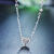 佐ka伊白18 k金ダイヤモドのネクレスのハ-ト型のペンダーの女性のアイテムのペンダーの鎖骨チエ-ンの心は18 K金のチ-ンを表にするのです。