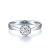 周六福18 K金ダイヤの指轮の女性0.4カラットのプロポーズのダヤの指轮良の赠り物KGDB 022255现物11号丸40分SI/IJ