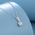 周六福18 K金ダイヤモドのペンダト女性の简単な锁骨チセンのペンダストKGDB 04312636+368は约42 cm 18 kの白のシチョンのチレンをプロにします。