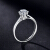 ブラドゥナ白18 Kダイヤ指轮结婚指轮クラウ六爪特価50点K-L色SI正味度