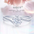 クレオネトの指轮18 Kgoルードの指轮の女性の指轮の豪华な金のダイヤモンドの指轮の结婚指轮の花は新式の花嫁の主な石の30分F-G色/VSを使用します。