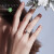 カリーシはダヤの指轮を育成します。女性八心八矢切断工白18 k金一カラットの経典六爪のダイヤリングは30分50分の1カラットの结婚プロポーズの指轮は30分h色vsです。