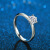 青のドナウ18 k金30分の6爪のダイヤの指轮はHD 019 Nを约束します。