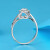 幸せな时间のダイヤヤの指轮白18 K女性のシンプロでおしゃれな4つの爪の女性の指轮の结婚のプロポーズは30分D-E/SIを注文します。