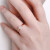 レズンレー紳通霊ジュエリープロポーズドリル女性結婚指輪婚約ダイヤモンド指輪女性結婚指輪夢の星-翠貝唐嫣同18 kバラゴールド(群嵌合計17分、半カラット効果)14日
