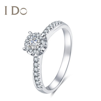 I Do Destinyシリズ18 K金ダイヤムの指輪の4つの爪の二重の象眼群はダイヤドの透かし彫刻リハ型のロマジックの婚約の結婚指輪のid 18 K金(現物)/H/14分10号です。