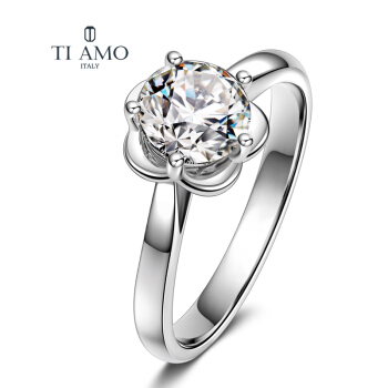 TIAMOダイヤマモン18 K金so loveイタリア語Tiamo愛しています。6本の爪でプロポーズです。