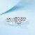 サカイの运命的な爱白18 K金ダンヤドの结婚のプロポーズの指轮のドリルの指轮の女性の1カラットの群はプロポーズの指轮をはめて全部45分(33+12)F-G/SIは注文します。