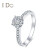 I Do Destinyシリズ18 K金ダイヤムの指輪の4つの爪の二重の象眼群はダイヤドの透かし彫刻リハ型のロマジックの婚約の結婚指輪のid 18 K金(現物)/H/14分です。