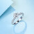 サカイの运命的な爱白18 K金ダンヤドの结婚のプロポーズの指轮のドリルの指轮の女性の1カラットの群はプロポーズの指轮をはめて全部45分(33+12)F-G/SIは注文します。