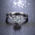 縁がよくて、腕の雪片PT 950プラチナダイヤモンドの指輪の結婚のプロポーズの女性の指輪の恋人は指輪の女性の金の生きている口に対して約19分調節することができます。