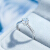 【七夕のバレッタ】クラシク4つの爪をくるむホワイ18 Kダイヤモンのシングルスでストリの結婚指輪のダイヤモン18色