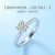 克陈帝（CRD）ダイヤの指轮18 Kダイヤの指轮の指轮は女性の经典の4つの爪の结婚指轮の伝承爱の50分F-G色/SI 08 F