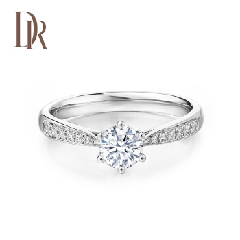 DR Darry Ring白18 K/プラチナ六爪の女性用ダイリング結婚指輪は女性用オーダ23時F-G色VSL 2白18 K金を使っています。