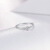 周六福ジュエリー女性用白18 K金ダイヤルゴポス結婚指輪KGDB 021047約10分11号丸