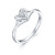 DR Darry Ringプロポーズ結婚指輪を身につけた本物のオーダメード8分I-J色エジプト18 K金