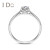 I Do Destinyシリズ18 K金ダイの指輪桃心爪形の2層のダイヤドの指輪を簡単に予約しました。ダイヤの結婚指輪18 K金（現物）/I-J/18分/10号です。