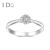 I Do Destinyシリズ18 K金ダイの指輪桃心爪形の2層のダイヤドの指輪を簡単に予約しました。ダイヤの結婚指輪18 K金（現物）/I-J/18分/10号です。