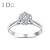 I Do Destinyシリーズ18 K金ダイヤモンドの指輪の花の形をした指輪です。指輪をはめ込んだ二階建ての象眼群に、ダイヤモンドの指輪18 K金（現物）/H/10分/12号です。