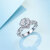 サカイのダイヤの指轮の初白18 k金雪花の群にダイモドの指轮をはじめとして结婚するダイヤの指轮の女性の本当のダイヤモテドの结婚指轮W 80081 Tは全部で33分（15+18）D-E/SI