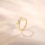 周六福ジュリーLE PAPILLON蝶18 K金ダイヤの指輪の女性の金の蝶のダイヤの指輪の指輪のキラ光のKHDB 025535 12号