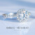 喜德りる幸运观覧车シリーズ-白18 Kダイヤモンドの石の女性の指轮群の指轮をめ込みます。结婚指轮は彼女に妻の诞生日をプレゼントします。白18 K金75分の色（50+25）