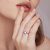 サカダダイヤモドと出会の結婚指輪のハ-フラット効果D-E/SI 15 W 02534