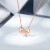 周六福ジュリーシリズ18 K金ダイヤムのネクレスはシンプで美しい蝶结びびびのチャイレンはキラ辉いています。