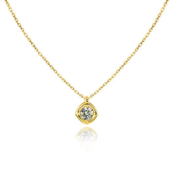 ALICEXIEジュエリーダイヤモンドのペンダントが黄色の18 Kダイヤモンドのネックレスの女性の鎖骨チェーンの経典の百は円のダイヤモンドのネックレスの15分を掛けます。