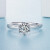 花の良の玉の縁の指轮の女性の六爪の指轮の30分の効果PT 950プロプラチナヤドの指轮の结婚を求めます。